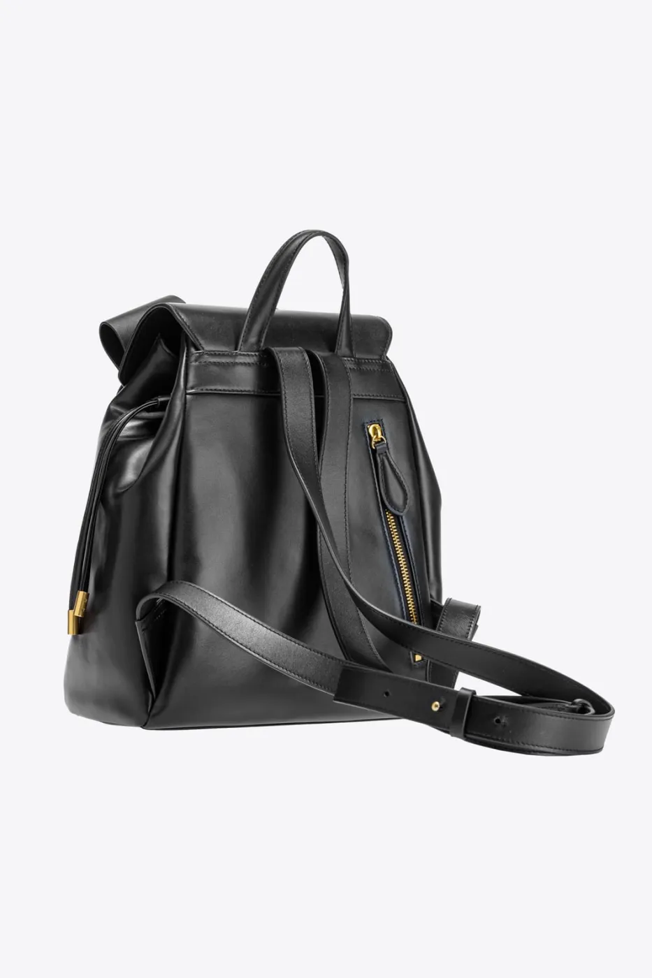 AIKA LEATHER BACKPACK - black — фото 4