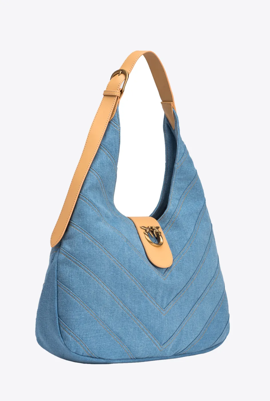 BIG HOBO BAG IN FADED DENIM — фото 4