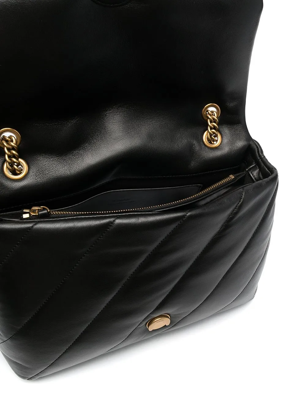 BIG LOVE BAG PUFF MAXI QUILT – black gold — фото 3