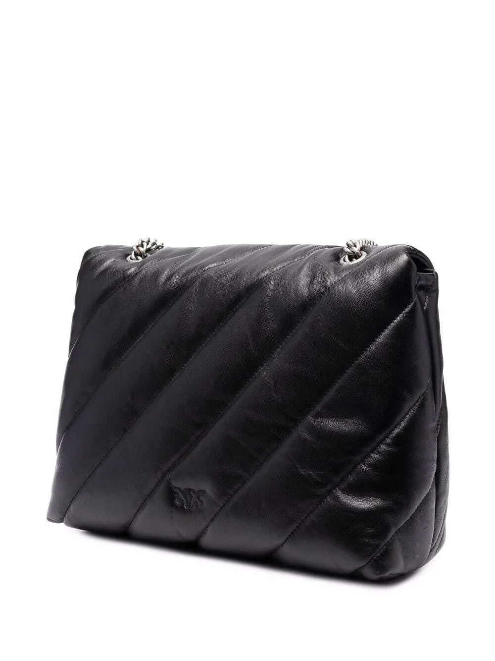 BIG LOVE BAG PUFF MAXI QUILT – black silver — фото 4