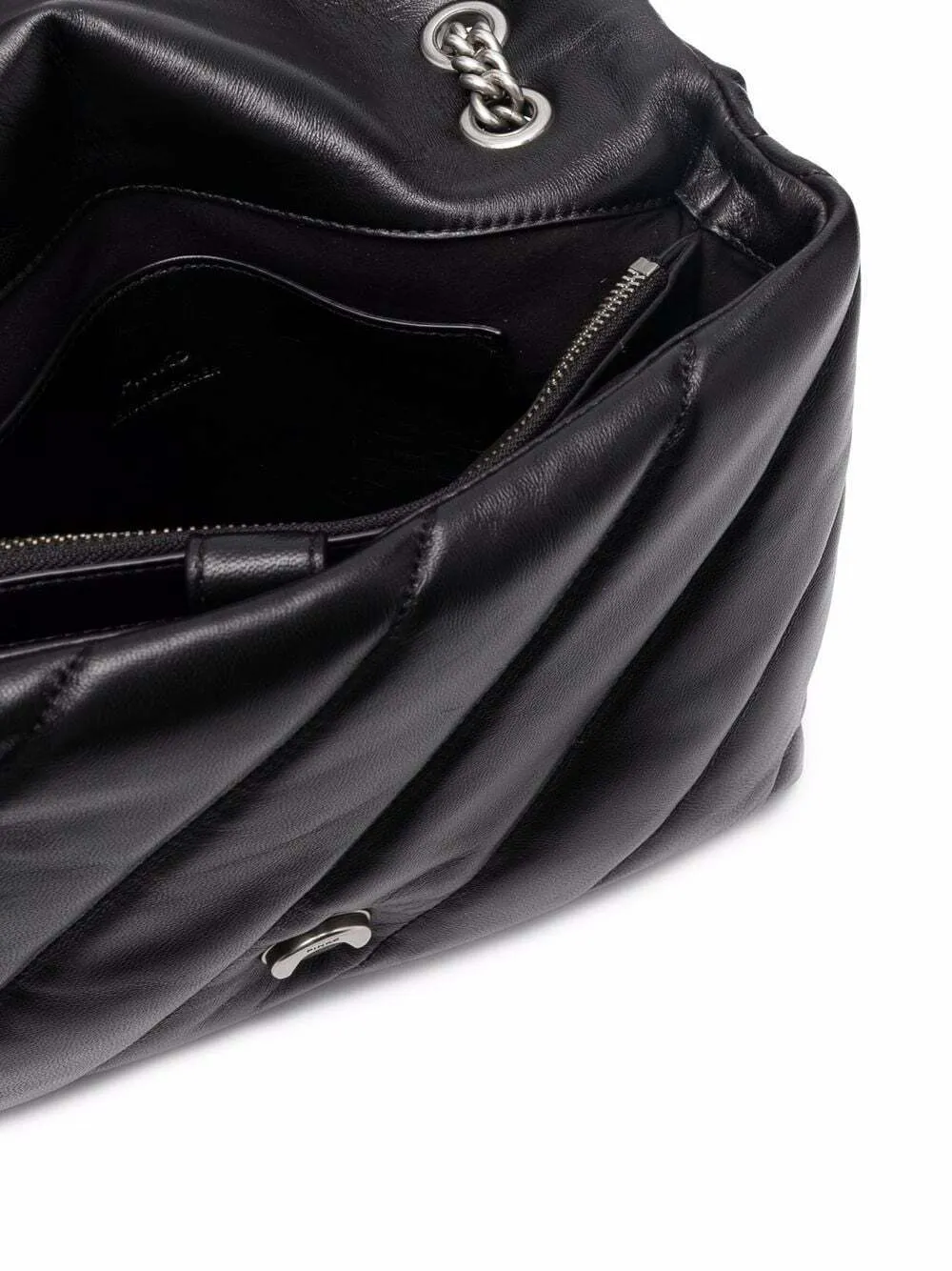 BIG LOVE BAG PUFF MAXI QUILT – black silver — фото 5