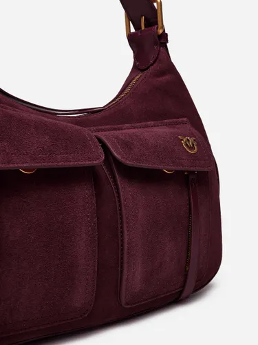 CARGO BAG IN RECYCLED TECHNICAL FABRIC SUEDE - bordeaux — фото 4