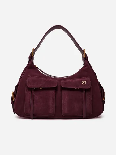 CARGO BAG IN RECYCLED TECHNICAL FABRIC SUEDE - bordeaux — фото 5