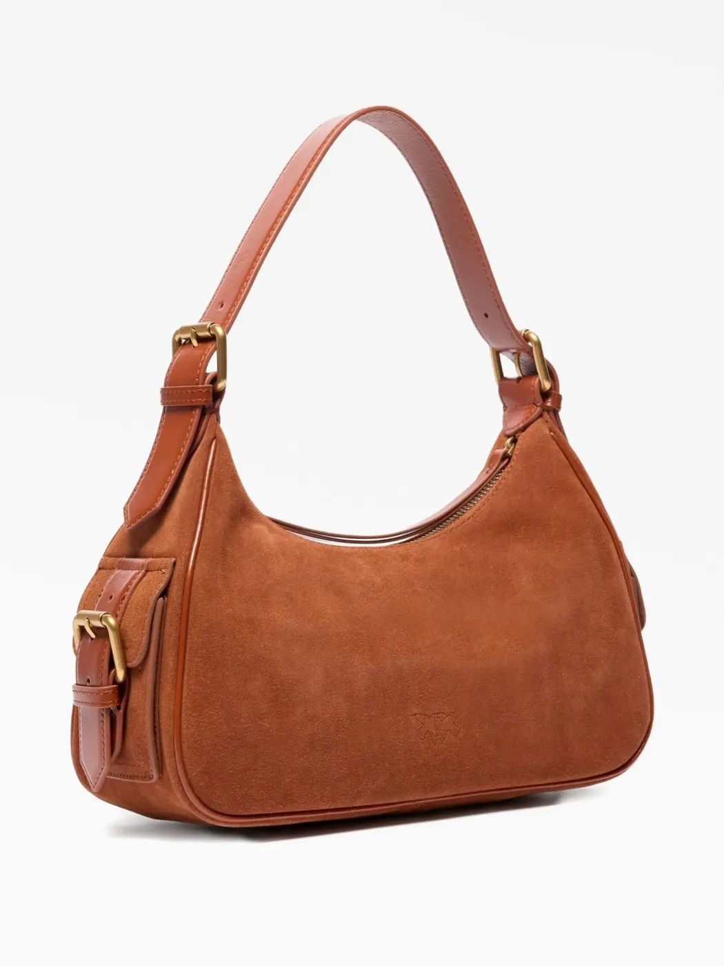 CARGO BAG IN RECYCLED TECHNICAL FABRIC SUEDE - cognac — фото 4