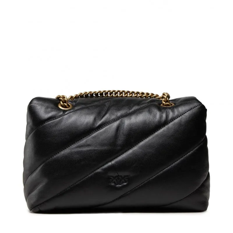 CLASSIC LOGO BAG PUFF MAXI QUILT JEWEL BUCKLE – black — фото 2
