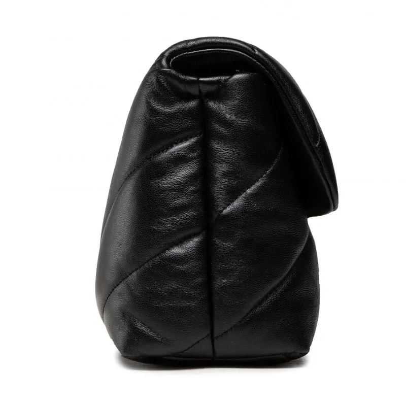 CLASSIC LOGO BAG PUFF MAXI QUILT JEWEL BUCKLE – black — фото 5