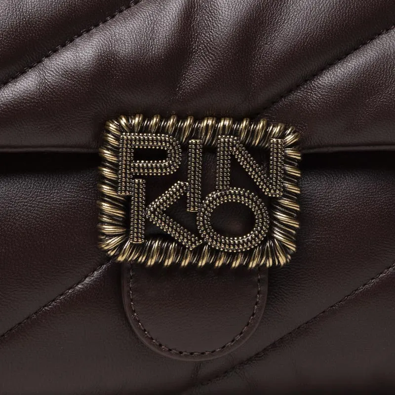 CLASSIC LOGO BAG PUFF MAXI QUILT JEWEL BUCKLE – bordeaux — фото 6