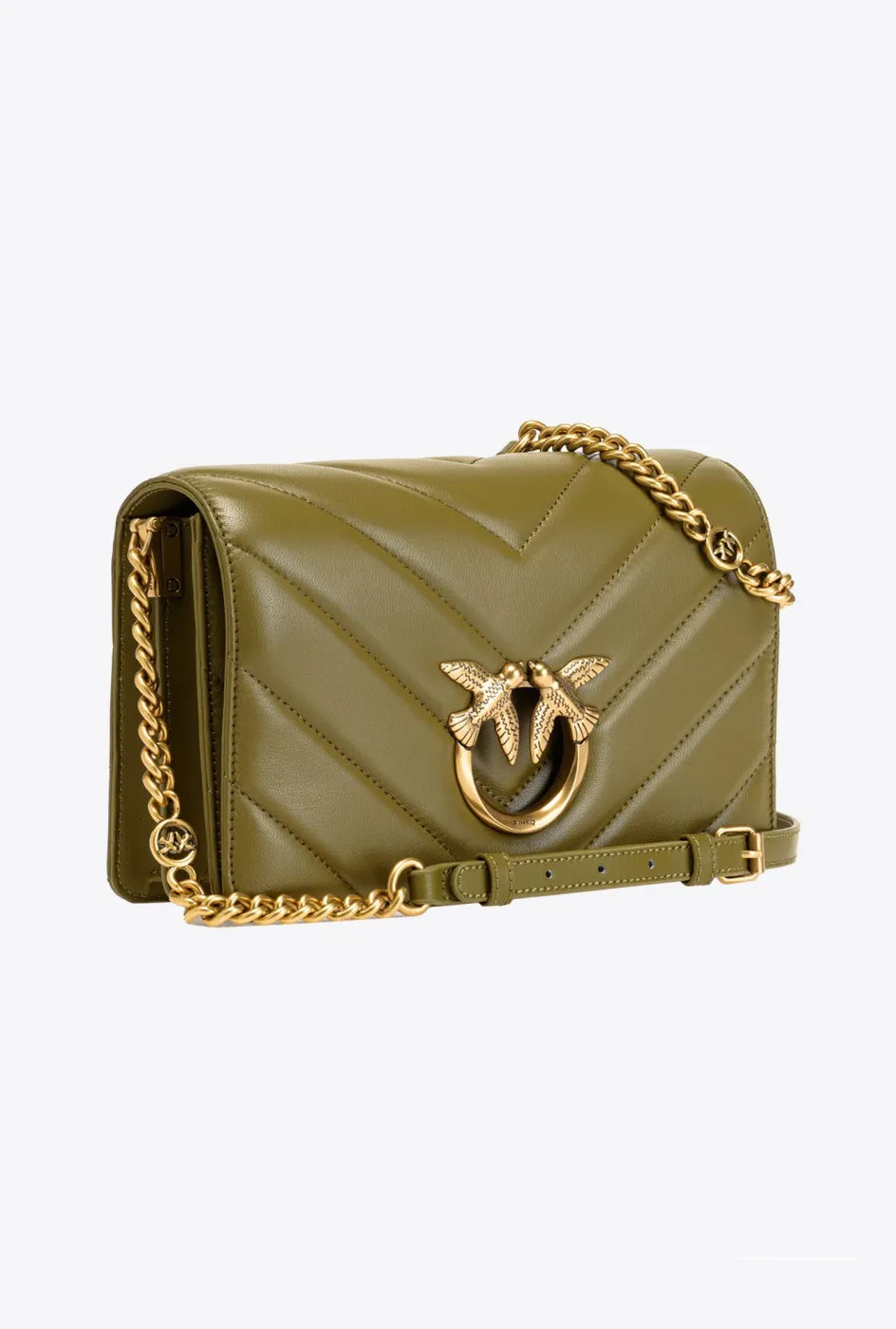 CLASSIC LOVE BAG CLICK BIG CHEVRON – green — фото 3