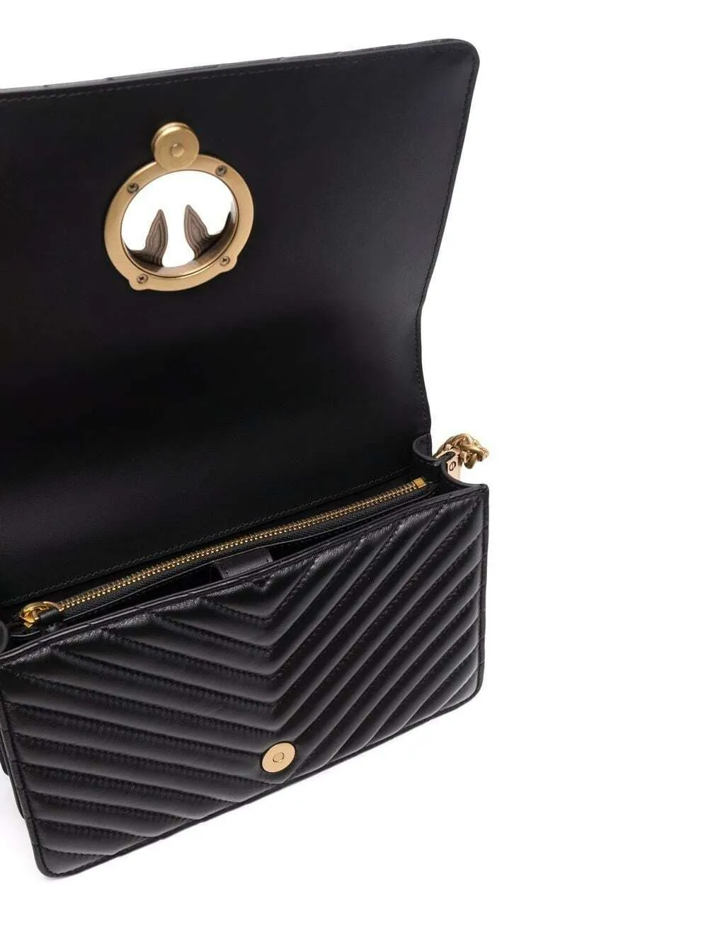 CLASSIC LOVE BAG CLICK CHEVRON – black — фото 5