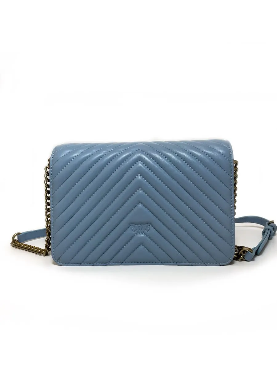CLASSIC LOVE BAG CLICK CHEVRON – blue — фото 3