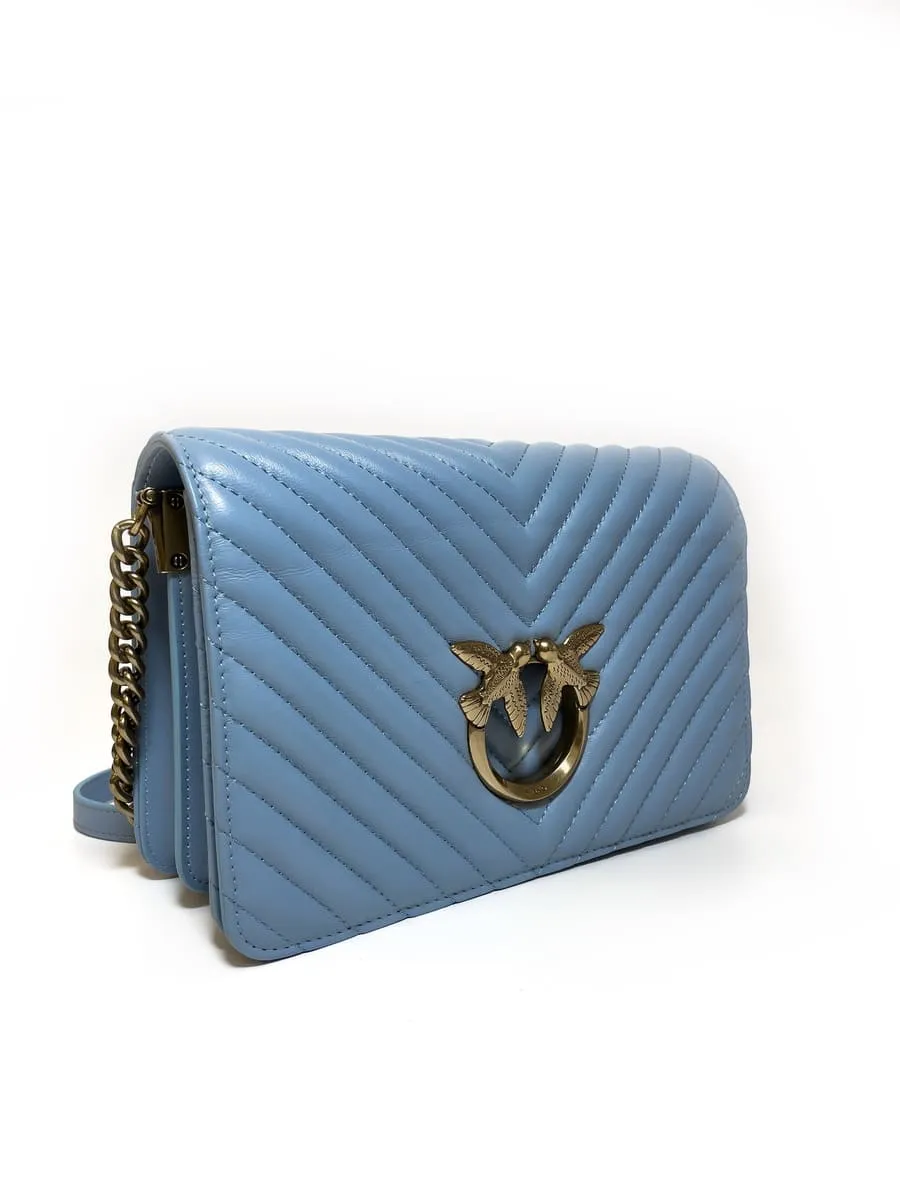 CLASSIC LOVE BAG CLICK CHEVRON – blue — фото 4
