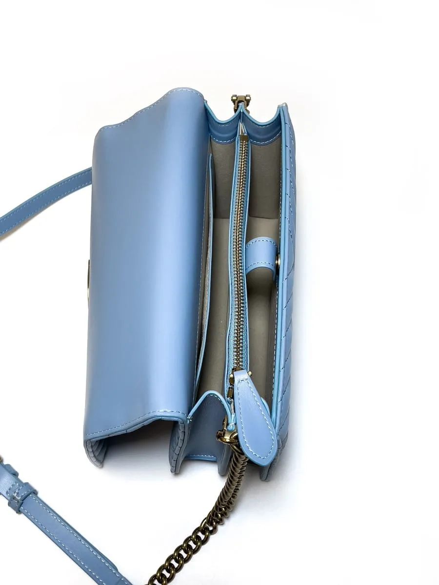 CLASSIC LOVE BAG CLICK CHEVRON – blue — фото 5