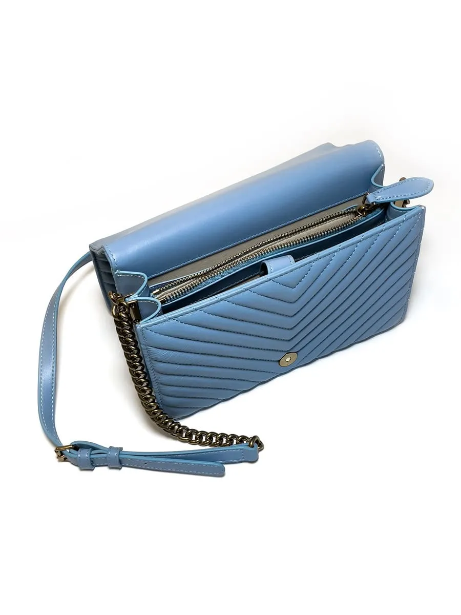 CLASSIC LOVE BAG CLICK CHEVRON – blue — фото 6