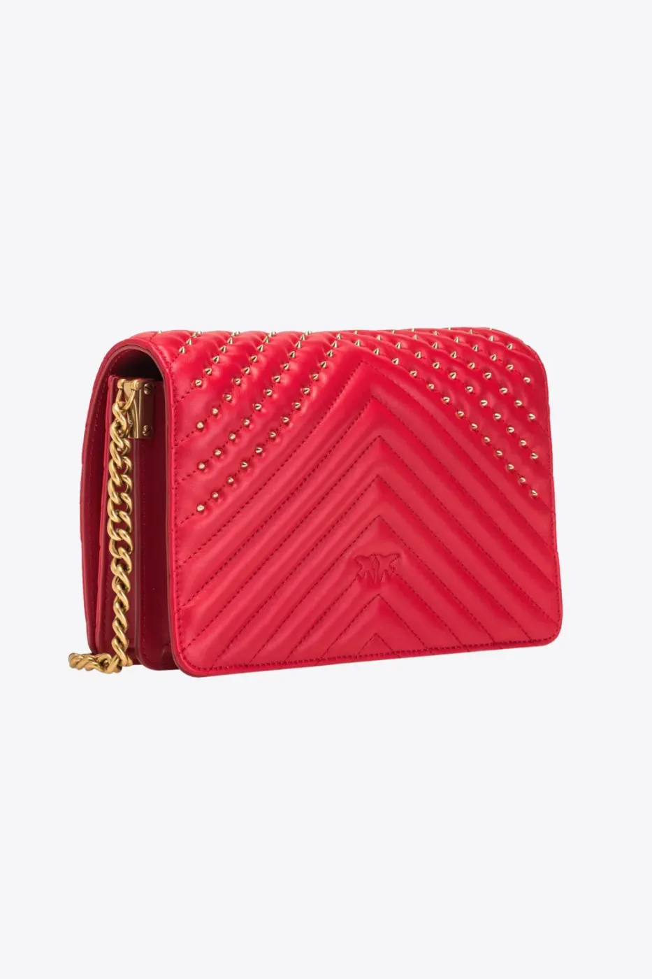 CLASSIC LOVE BAG CLICK CHEVRON STUDS – garnet red-antique gold — фото 3