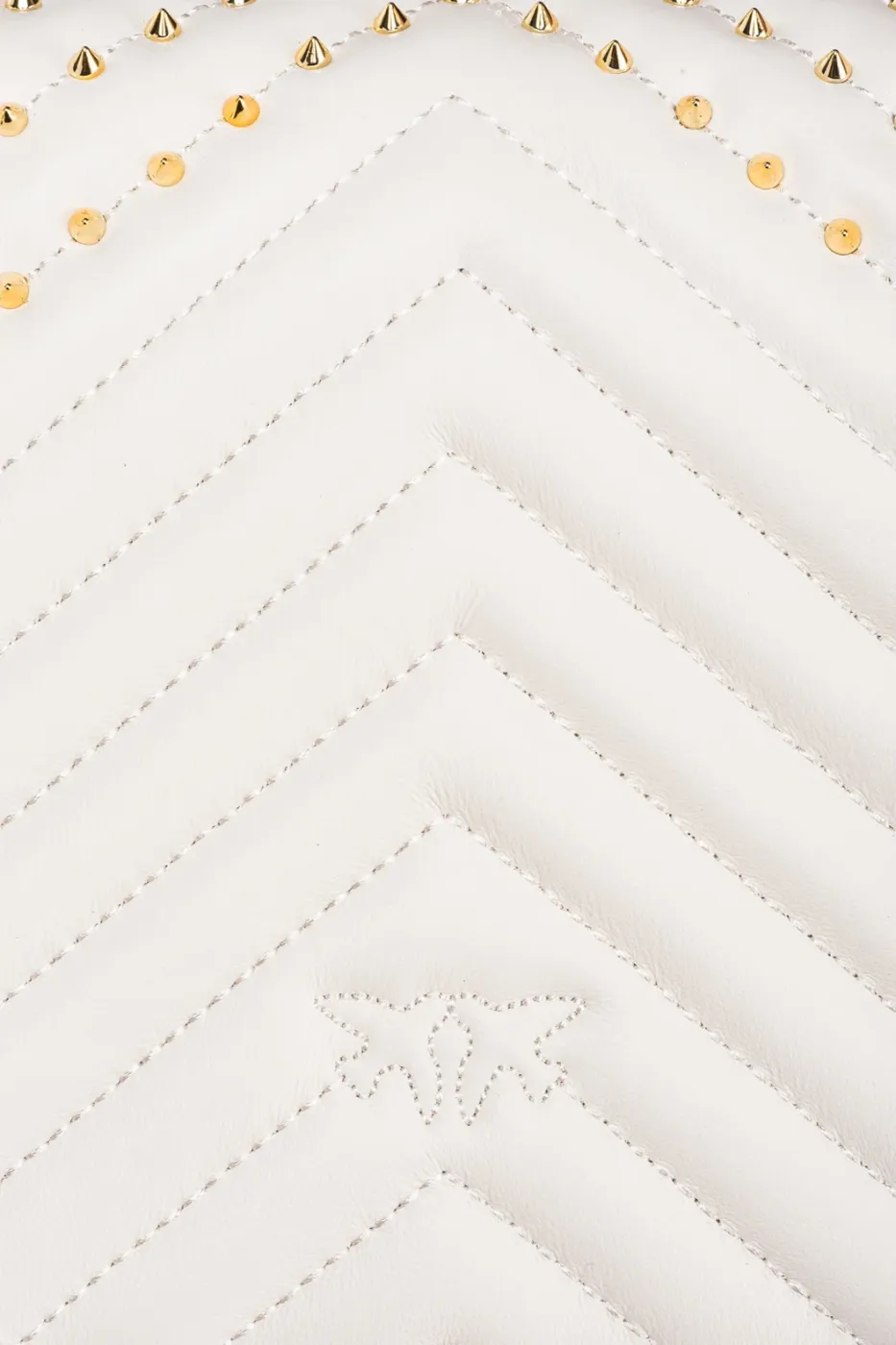 CLASSIC LOVE BAG CLICK CHEVRON STUDS – white-antique gold — фото 5