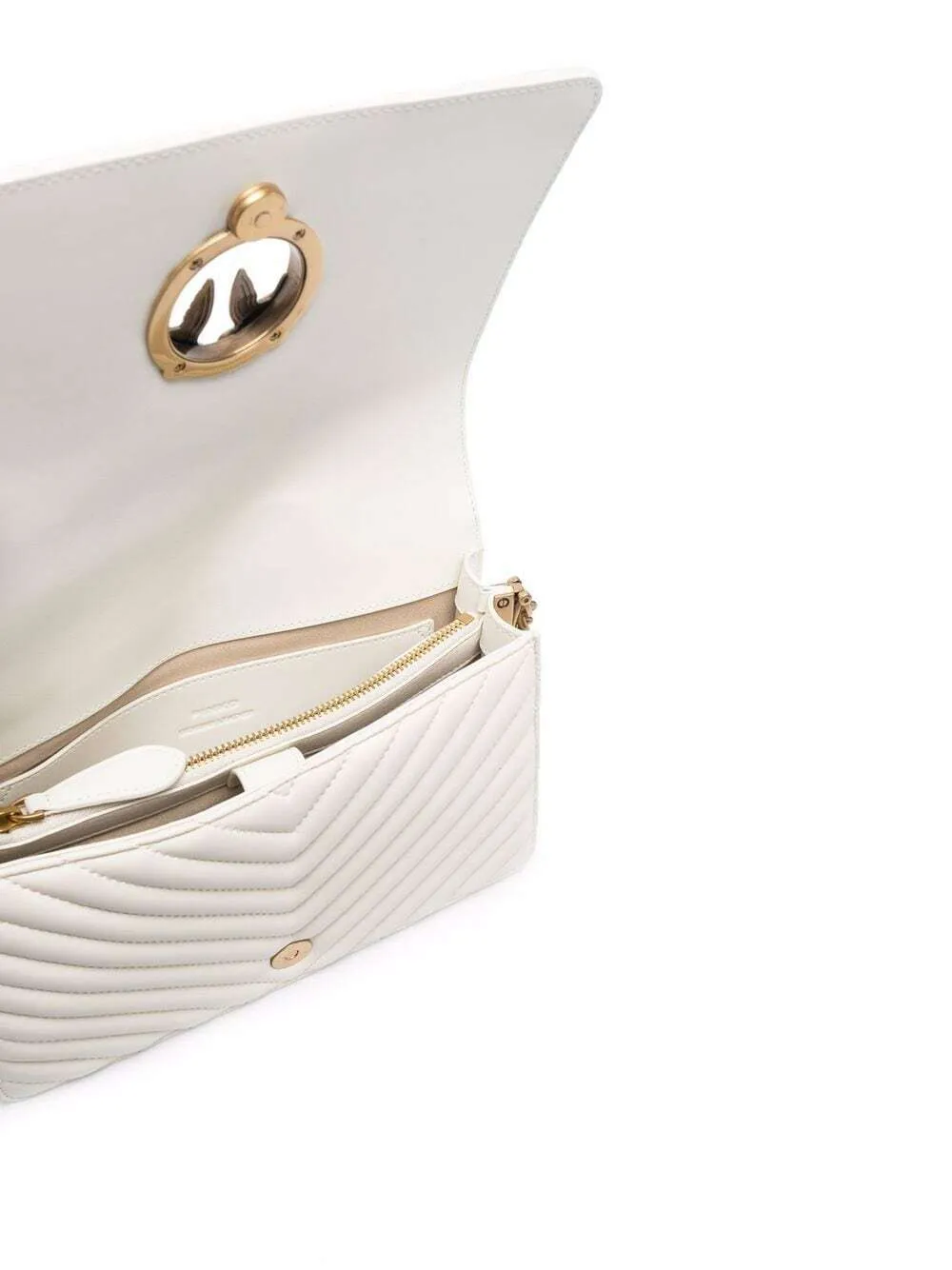 CLASSIC LOVE BAG CLICK CHEVRON – white — фото 5