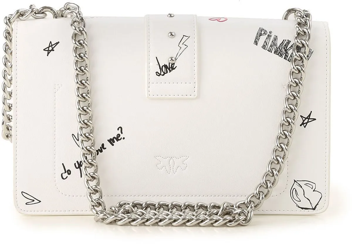 CLASSIC LOVE BAG GRAFFITI SHOULDER - white — фото 3