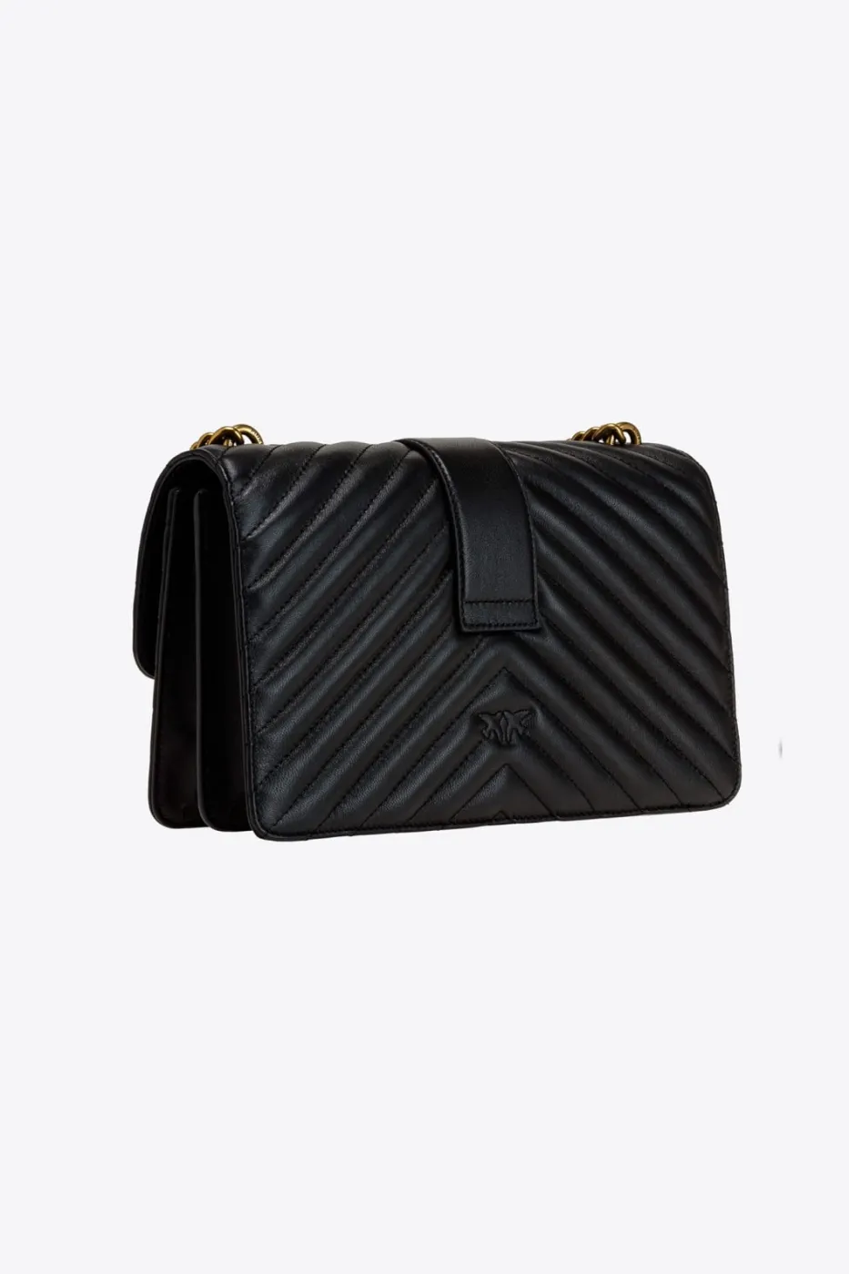 CLASSIC LOVE BAG ICON CHEVRON – black-antique gold — фото 3