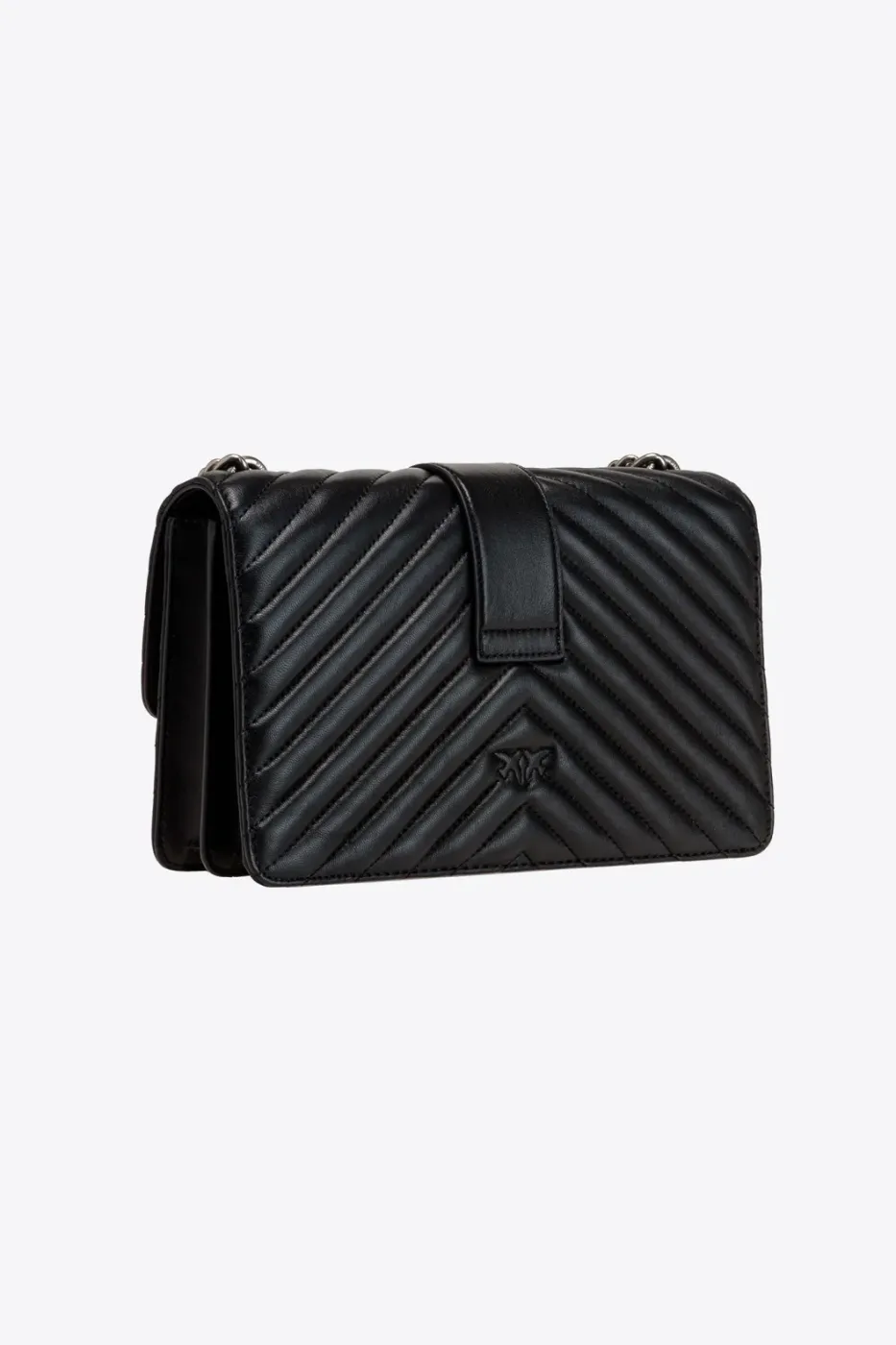 CLASSIC LOVE BAG ICON CHEVRON – black-old silver — фото 3