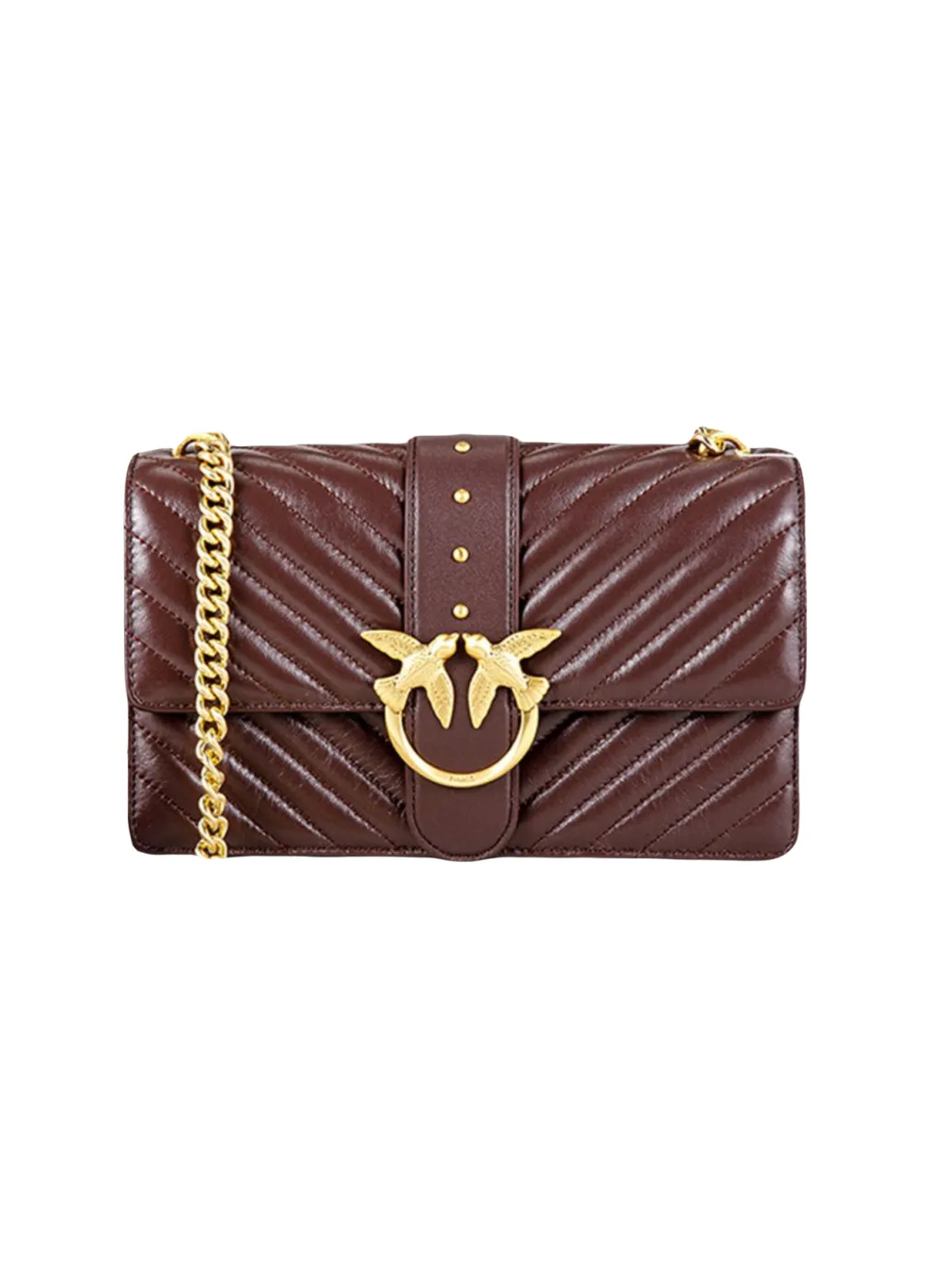 CLASSIC LOVE BAG ICON CHEVRON – red chocolate