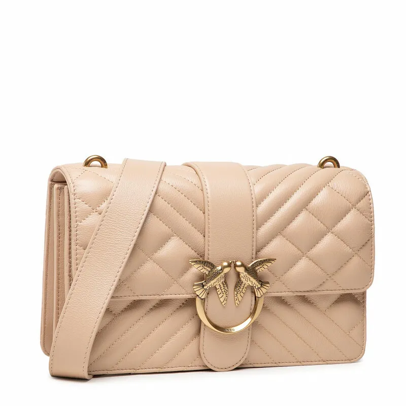 CLASSIC LOVE BAG ICON V QUILT MIX - beige — фото 3