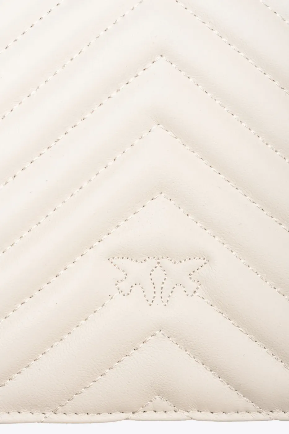 CLASSIC LOVE BAG ONE CHEVRON - white/antique gold — фото 5