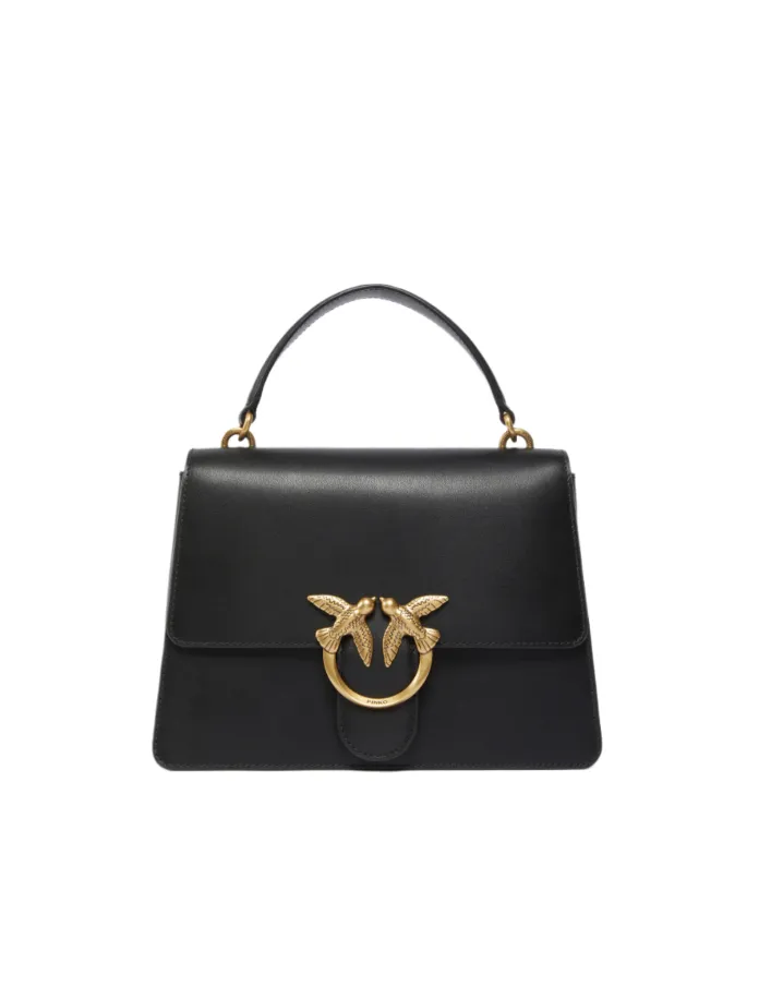 CLASSIC LOVE BAG ONE TOP HANDLE – black-antique gold