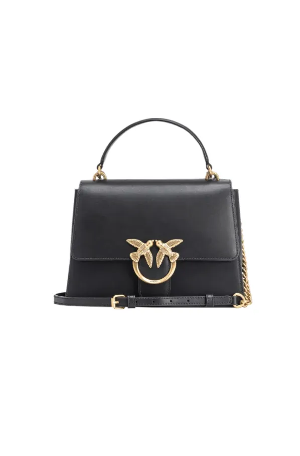 CLASSIC LOVE BAG ONE TOP HANDLE – black-antique gold — фото 5
