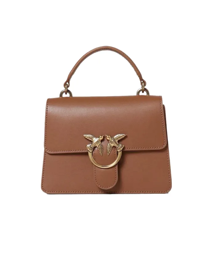 CLASSIC LOVE BAG ONE TOP HANDLE LIGHT SIMPLY – Brown/Gold