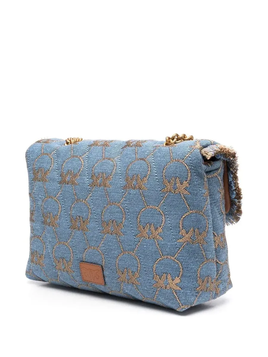 CLASSIC LOVE BAG PUFF DENIM LOGO – light blue — фото 4