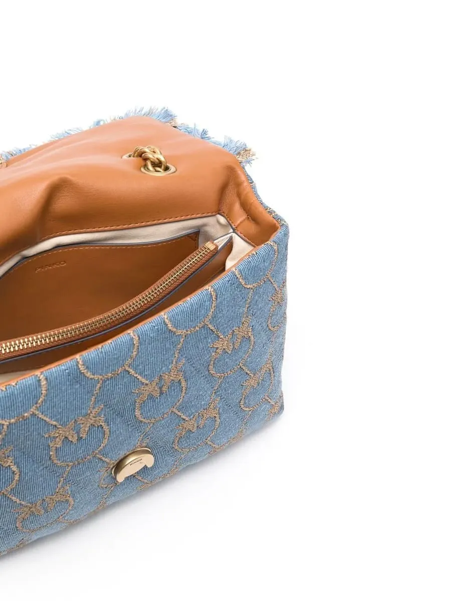 CLASSIC LOVE BAG PUFF DENIM LOGO – light blue — фото 5