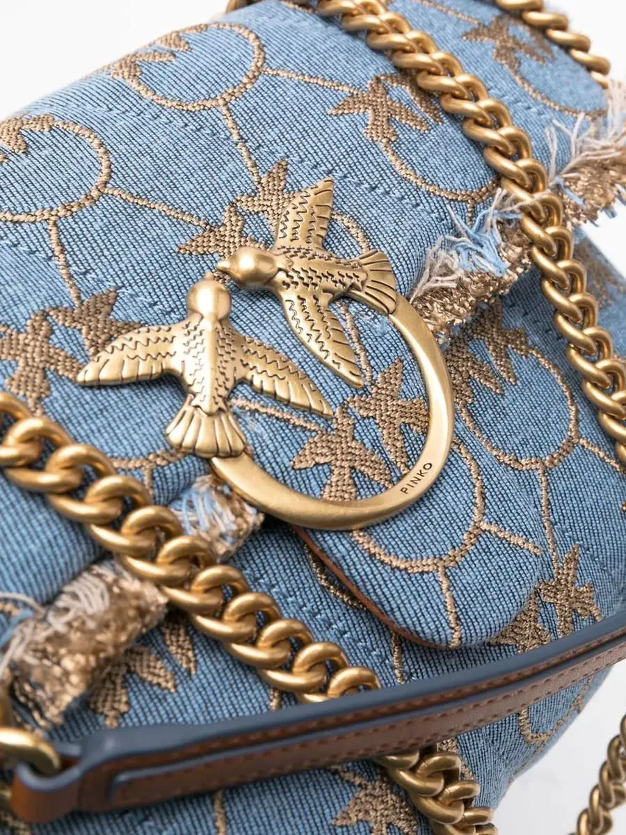 CLASSIC LOVE BAG PUFF DENIM LOGO – light blue — фото 6