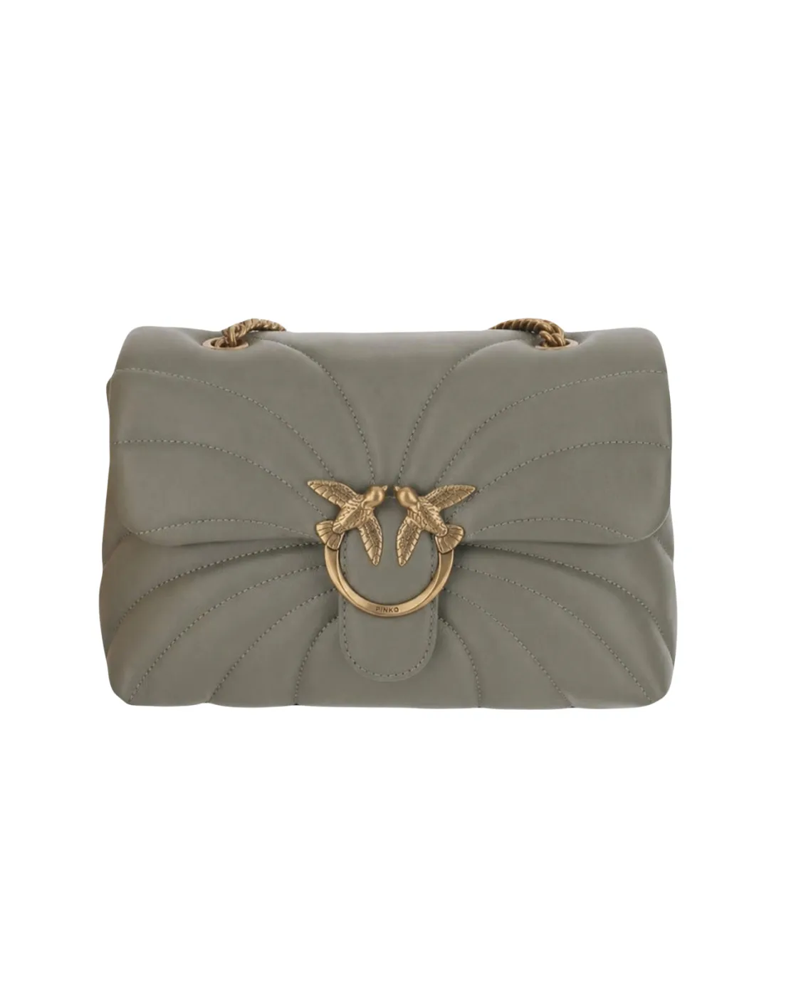 CLASSIC LOVE BAG PUFF LARGE BUTTERFLY QUILT - taupe