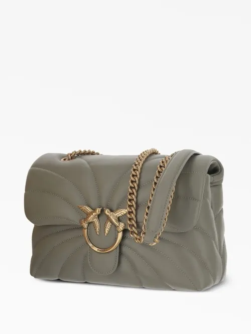 CLASSIC LOVE BAG PUFF LARGE BUTTERFLY QUILT - taupe — фото 4