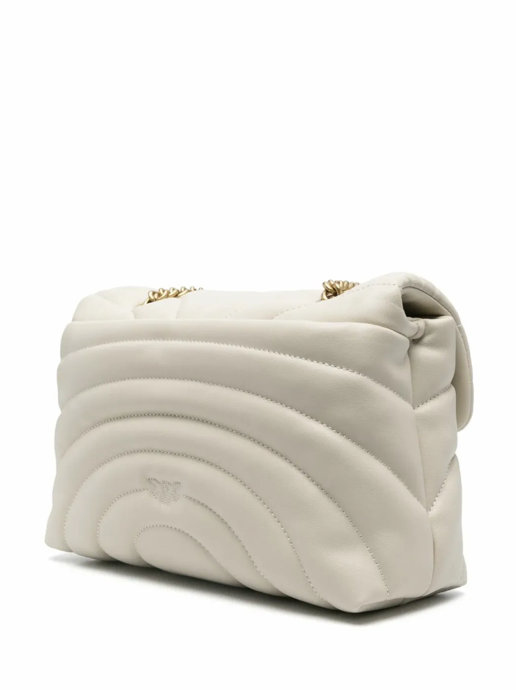 CLASSIC LOVE BAG PUFF LARGE BUTTERFLY QUILT - white — фото 3
