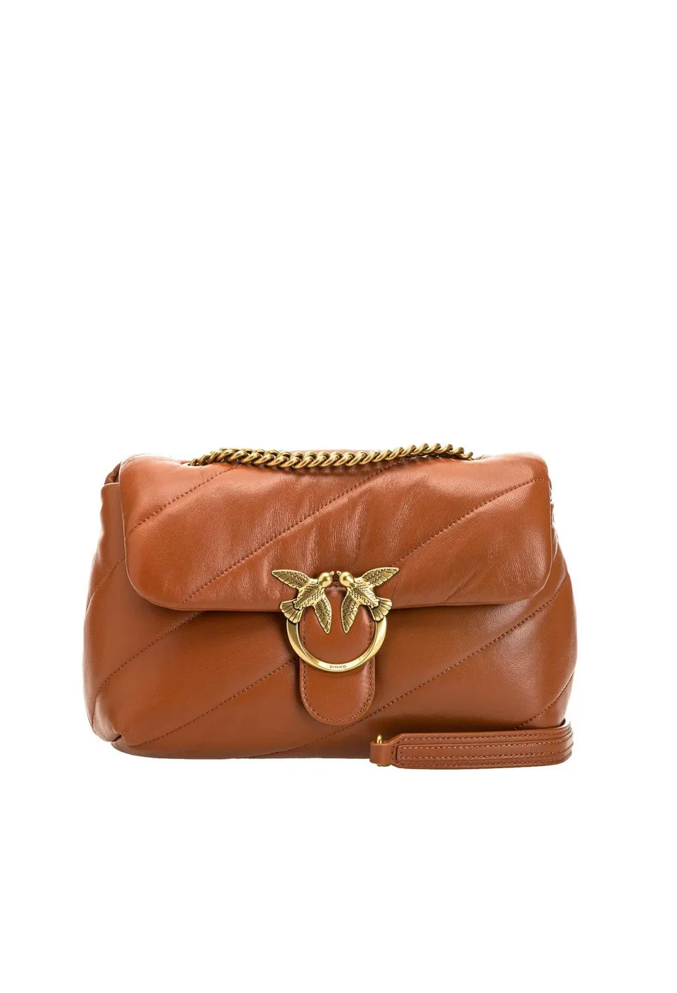 CLASSIC LOVE BAG PUFF MAXI QUILT - brown gold