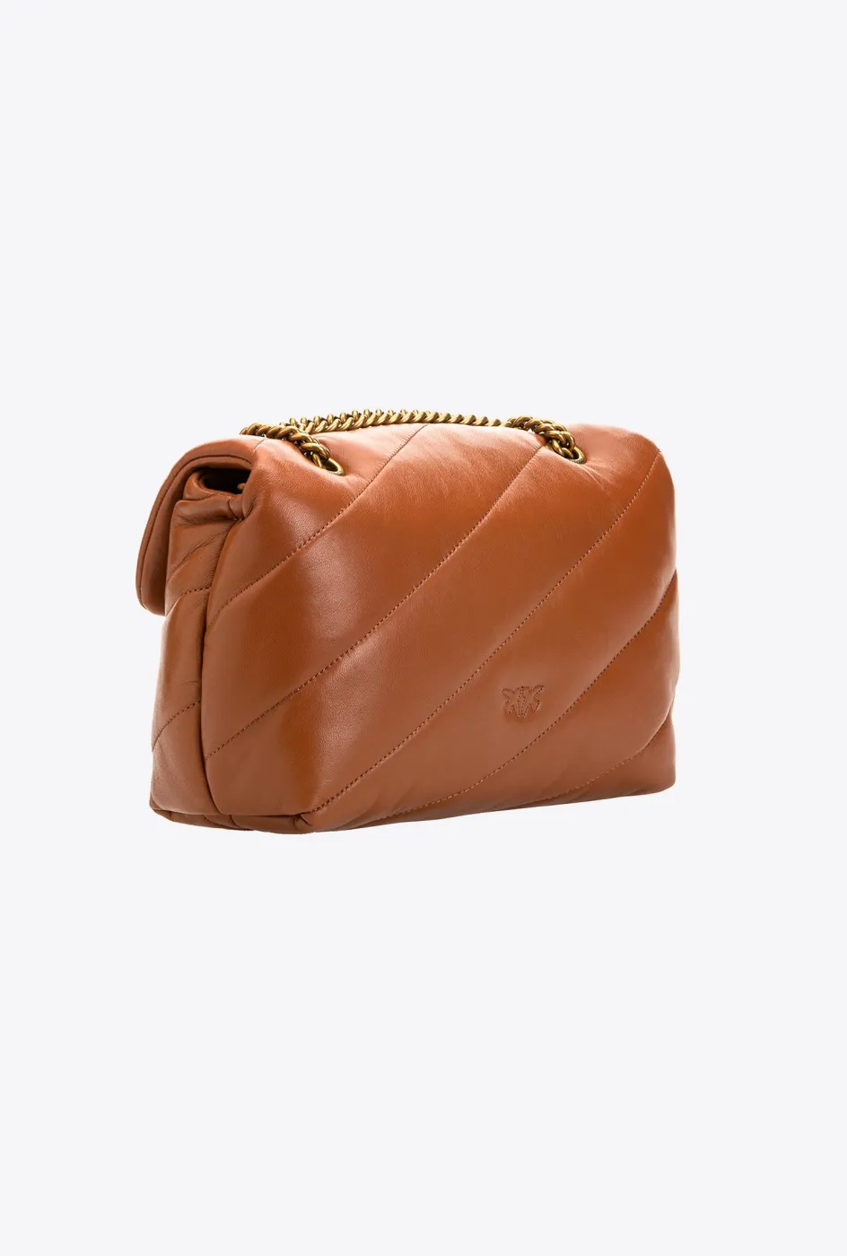 CLASSIC LOVE BAG PUFF MAXI QUILT - brown gold — фото 4