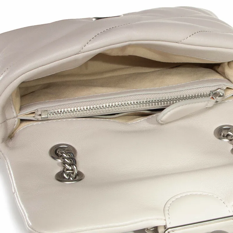 CLASSIC LOVE BAG PUFF MAXI QUILT - creme silver — фото 4