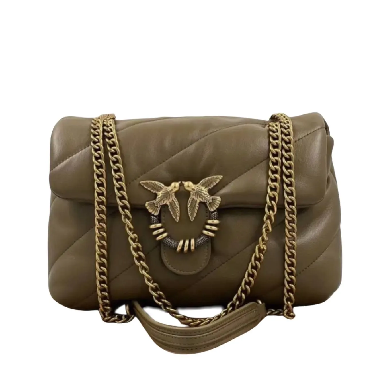 CLASSIC LOVE BAG PUFF MAXI QUILT JEWEL – olive — фото 4
