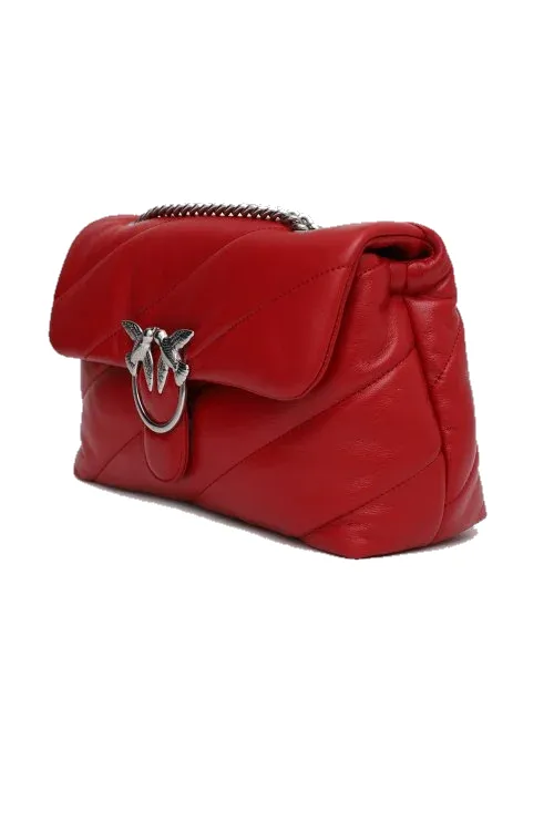 CLASSIC LOVE BAG PUFF MAXI QUILT - red silver — фото 3