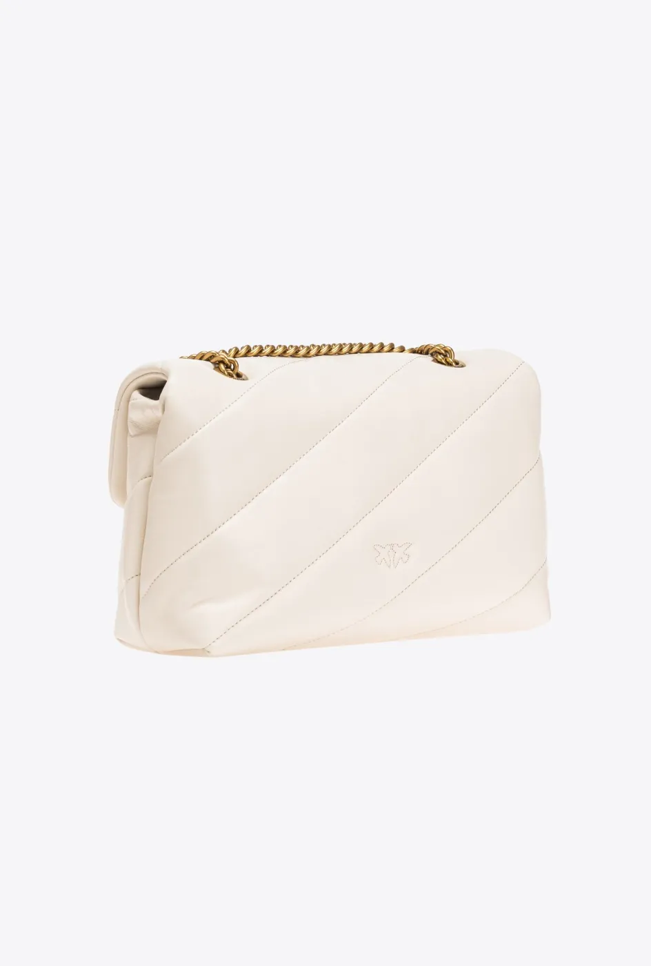 CLASSIC LOVE BAG PUFF MAXI QUILT – white/gold — фото 5
