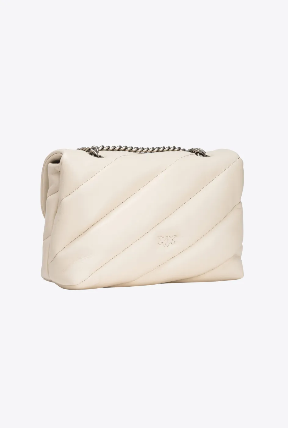 CLASSIC LOVE BAG PUFF MAXI QUILT – white/silver — фото 3