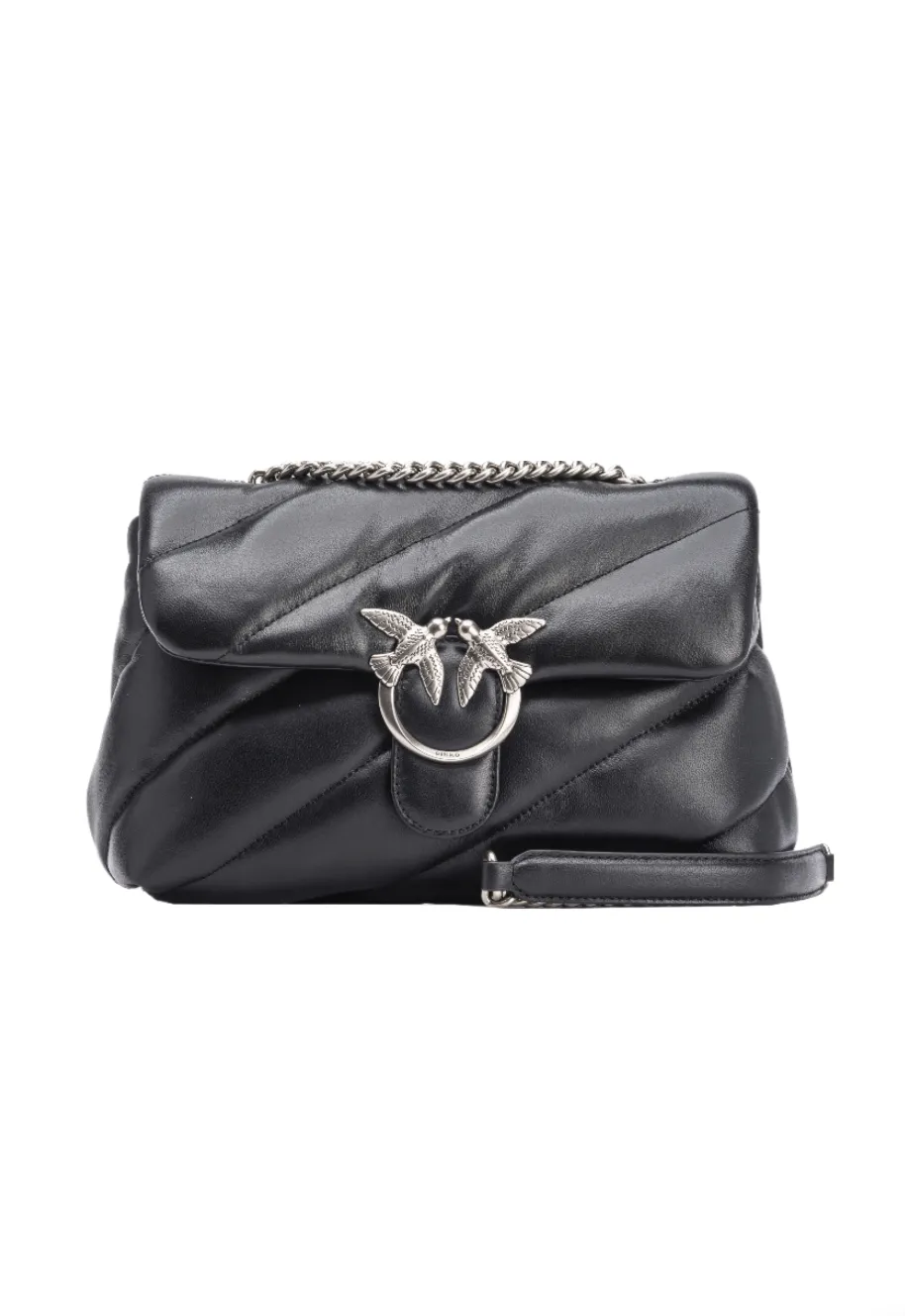 CLASSIC LOVE BAG PUFF QUILT - black/silver