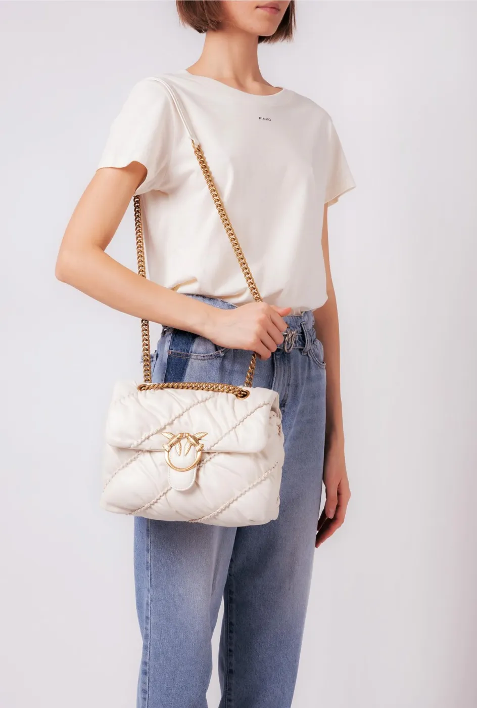 CLASSIC LOVE BAG PUFF RUFFLE – white — фото 3