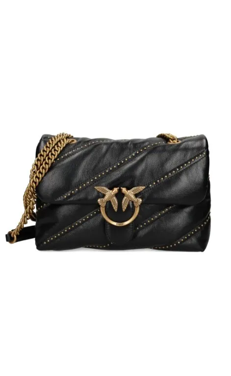 CLASSIC LOVE BAG PUFF STRASS INCASTONATI - black