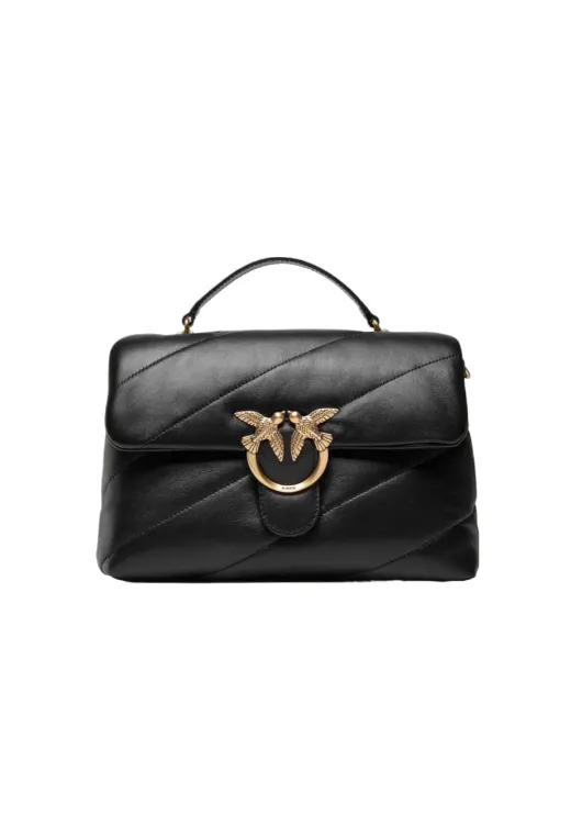 CLASSIC LOVE BAG PUFF TOP HANDLE – black/gold