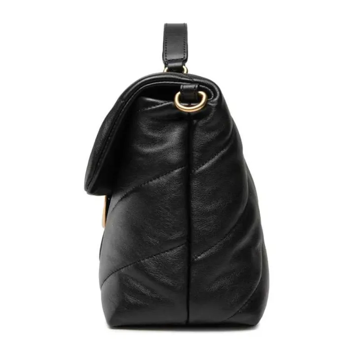CLASSIC LOVE BAG PUFF TOP HANDLE – black/gold — фото 4