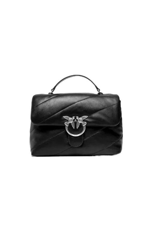 CLASSIC LOVE BAG PUFF TOP HANDLE - black/Silver