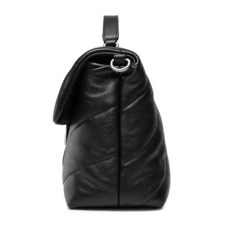 CLASSIC LOVE BAG PUFF TOP HANDLE - black/Silver — фото 4