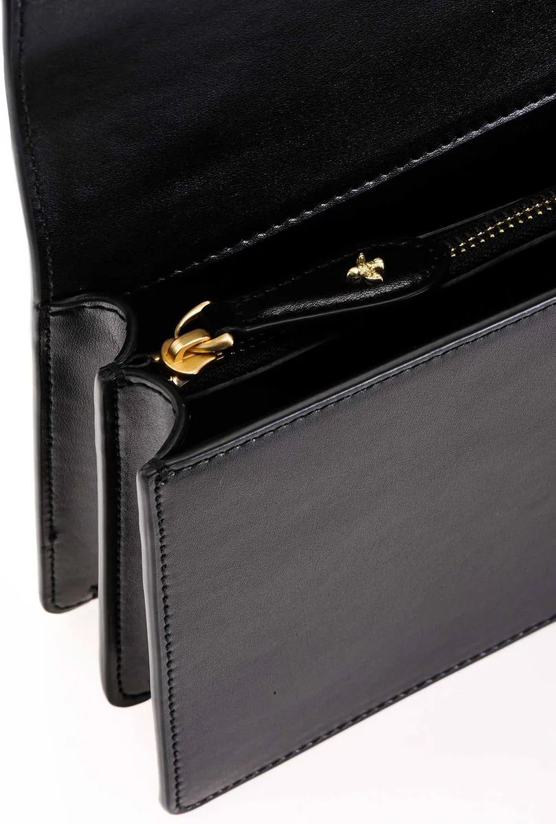 CLASSIC LOVE BAG SIMPLY MINI HEARTS - black/gold — фото 3